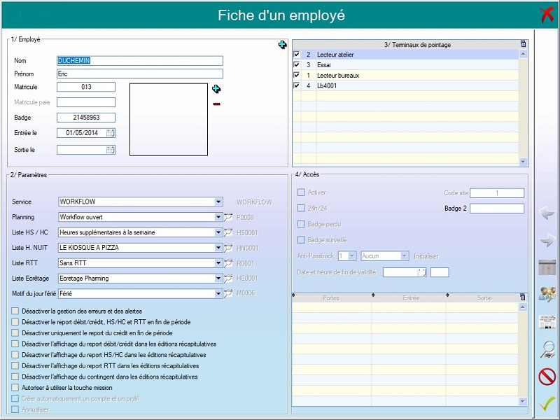 Pointeuse badgeuse horaire pour entreprise - Agendrix